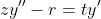 zy''-r= ty'